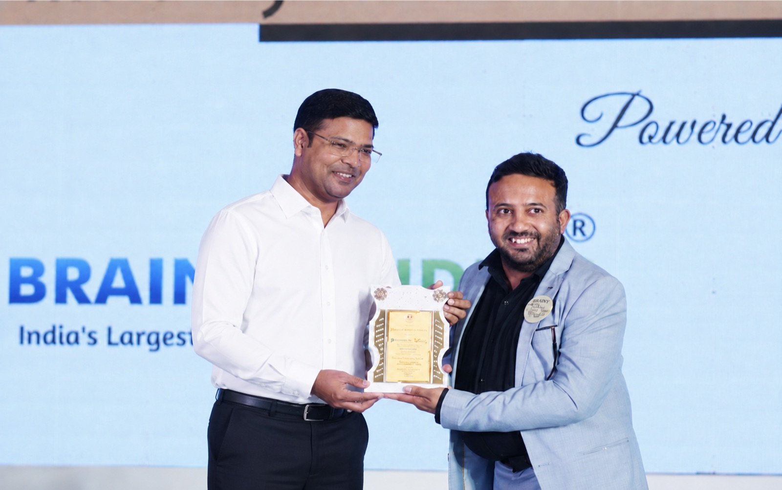 Sachin Shrivastava receiving recognition at a professional event